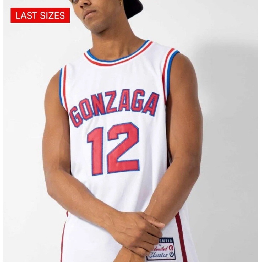 John Stockton #12 Gonzaga Jersey Men's XL Stitched Unlimited Classics Nostalga